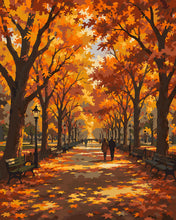 Laden Sie das Bild in den Galerie-Viewer, Malen nach Zahlen Figured'Art – Literarischer Spaziergang im Central Park im Herbst