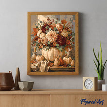 Laden Sie das Bild in den Galerie-Viewer, Florales Kürbis-Tischgesteck