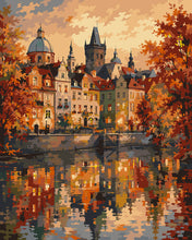 Laden Sie das Bild in den Galerie-Viewer, Malen nach Zahlen Figured'Art – Prag - Herbstliche Spiegelungen