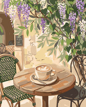 Laden Sie das Bild in den Galerie-Viewer, Malen nach Zahlen Figured'Art – Kaffee und Glyzinien