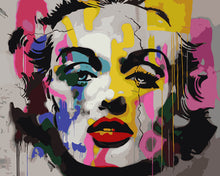 Laden Sie das Bild in den Galerie-Viewer, Malen nach Zahlen Figured'Art – Pop-Art-Graffiti-Porträt