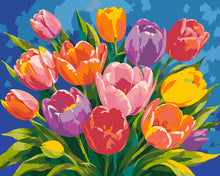 Laden Sie das Bild in den Galerie-Viewer, Malen nach Zahlen Figured'Art – Bunter Tulpenstrauß