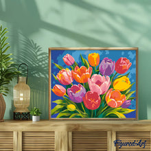 Laden Sie das Bild in den Galerie-Viewer, Bunter Tulpenstrauß