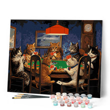 Laden Sie das Bild in den Galerie-Viewer, Pokerspielende Katzen