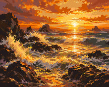 Laden Sie das Bild in den Galerie-Viewer, Malen nach Zahlen Figured'Art – Goldene Gezeiten