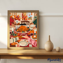 Laden Sie das Bild in den Galerie-Viewer, Versammelt zum Thanksgiving-Essen
