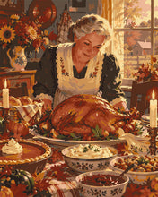 Laden Sie das Bild in den Galerie-Viewer, Malen nach Zahlen Figured'Art – Thanksgiving bei Oma
