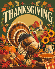 Laden Sie das Bild in den Galerie-Viewer, Malen nach Zahlen Figured'Art – Thanksgiving-Truthahn