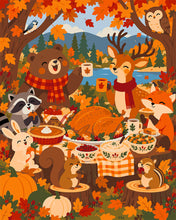 Laden Sie das Bild in den Galerie-Viewer, Malen nach Zahlen Figured'Art – Waldfreunde zu Thanksgiving