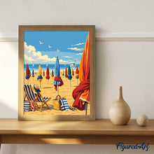 Laden Sie das Bild in den Galerie-Viewer, Strand von Deauville, Normandie