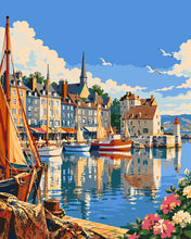 Laden Sie das Bild in den Galerie-Viewer, Malen nach Zahlen Figured'Art – Hafen von Honfleur, Normandie