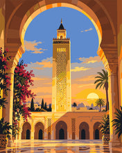 Laden Sie das Bild in den Galerie-Viewer, Malen nach Zahlen Figured'Art – Malek-ibn-Anas-Moschee, Tunesien