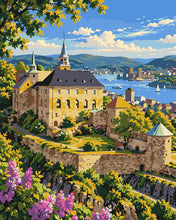 Laden Sie das Bild in den Galerie-Viewer, Malen nach Zahlen Figured'Art – Festung Akershus, Oslo, Norwegen