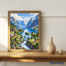 Laden Sie das Bild in den Galerie-Viewer, Lovatnet-See in Loen, Norwegen