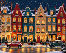 Laden Sie das Bild in den Galerie-Viewer, Malen nach Zahlen Figured'Art – Weihnachtsstraße