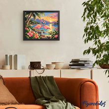 Laden Sie das Bild in den Galerie-Viewer, Flamingo-Sonnenuntergang