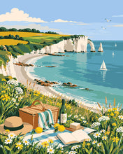 Laden Sie das Bild in den Galerie-Viewer, Malen nach Zahlen Figured'Art – Picknick am Meer