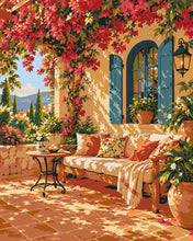 Laden Sie das Bild in den Galerie-Viewer, Malen nach Zahlen Figured'Art – Terrasse in voller Blüte