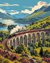 Laden Sie das Bild in den Galerie-Viewer, Malen nach Zahlen Figured'Art – Glenfinnan-Viadukt