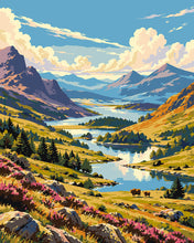 Laden Sie das Bild in den Galerie-Viewer, Malen nach Zahlen Figured'Art – Schottland Landschaft