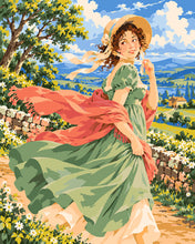 Laden Sie das Bild in den Galerie-Viewer, Malen nach Zahlen Figured'Art – Dame der Regency-Zeit auf dem Land