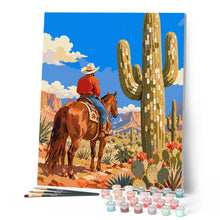 Laden Sie das Bild in den Galerie-Viewer, Cowboy mit Blick auf die Painted Desert