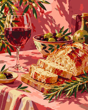 Laden Sie das Bild in den Galerie-Viewer, Malen nach Zahlen Figured'Art – Rustikaler italienischer Aperitivo