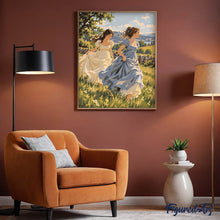 Laden Sie das Bild in den Galerie-Viewer, Damen der Regency-Zeit auf Wildblumenwiesen