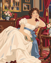 Laden Sie das Bild in den Galerie-Viewer, Malen nach Zahlen Figured'Art – Romantisches Porträt in einem Salon der Regency-Zeit