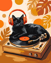 Laden Sie das Bild in den Galerie-Viewer, Malen nach Zahlen Figured'Art – Retro-Cat-Beats
