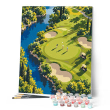 Laden Sie das Bild in den Galerie-Viewer, Golfplatz am Flussufer