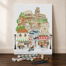 Laden Sie das Bild in den Galerie-Viewer, Geschenkset Malen nach Zahlen - Dolce Vita in Italien