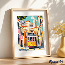 Laden Sie das Bild in den Galerie-Viewer, Geschenkset Malen nach Zahlen - Straßen von Lissabon