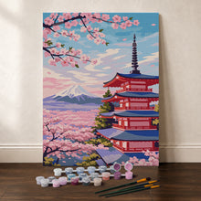 Laden Sie das Bild in den Galerie-Viewer, Geschenkset Malen nach Zahlen - Fuji-Pagode