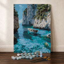 Laden Sie das Bild in den Galerie-Viewer, Geschenkset Malen nach Zahlen - Friedliche Blaue Bucht