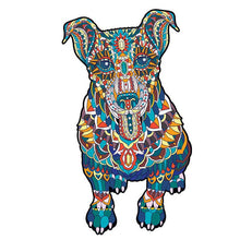 Laden Sie das Bild in den Galerie-Viewer, 2D Holzpuzzle – Mandala Hund