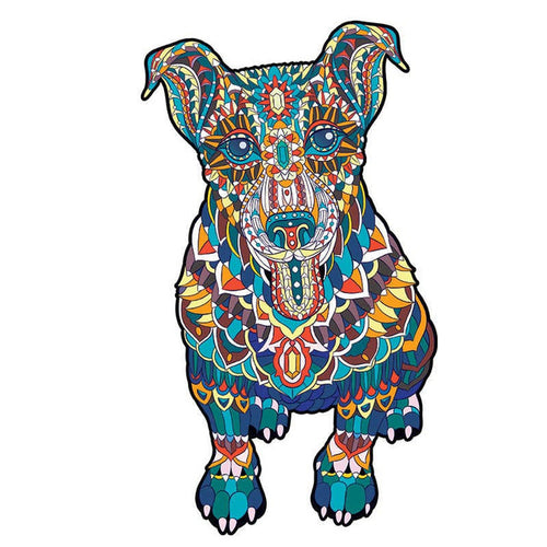 2D Holzpuzzle – Mandala Hund