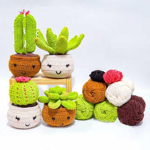 Amigurumi Häkelset - Kaktus im Topf Figured'Art