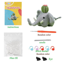 Laden Sie das Bild in den Galerie-Viewer, Amigurumi Häkelset - Elefant mit Kaktus
