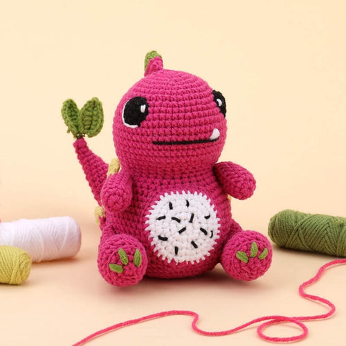 Amigurumi Häkelset - Dino mit Drachenfrucht Figured'Art