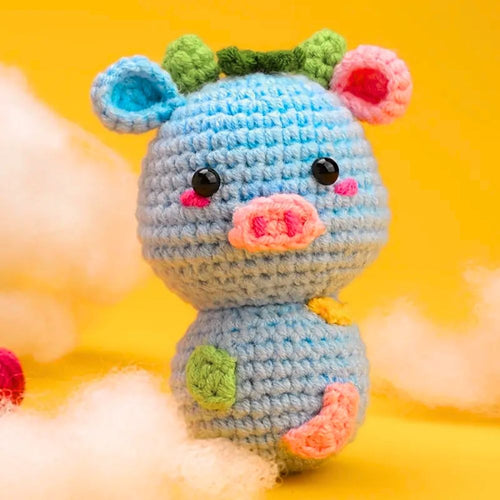 Amigurumi Häkelset - Blaue Kuh Figured'Art