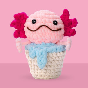 Amigurumi Häkelset - Axolotl in einer Tasse Figured'Art