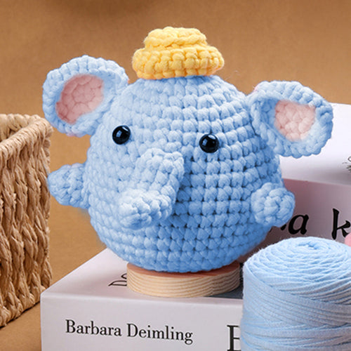 Amigurumi Häkelset - Elefantenkugel mit Hut Figured'Art