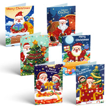 Laden Sie das Bild in den Galerie-Viewer, Malen nach Zahlen 6er-Pack DIY Weihnachtskarten - Serie 2