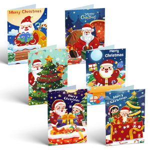 Malen nach Zahlen 6er-Pack DIY Weihnachtskarten - Serie 2