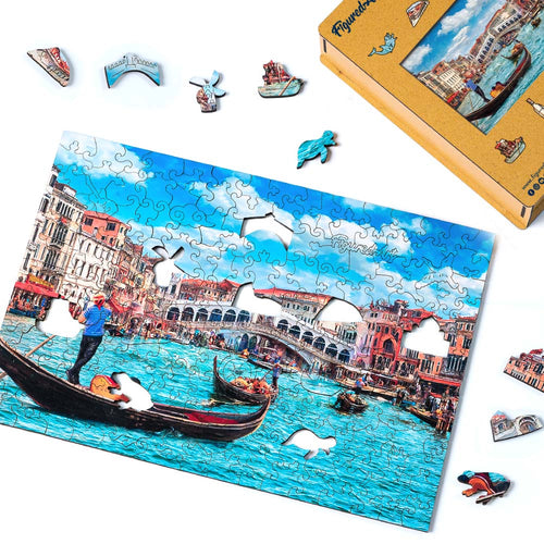 Holzpuzzle Erwachsene - Venezianische Kanalszene