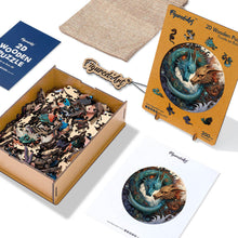 Laden Sie das Bild in den Galerie-Viewer, Holzpuzzle Erwachsene - Zwillingsdrachen