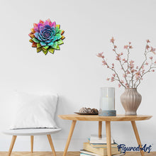 Laden Sie das Bild in den Galerie-Viewer, Holzpuzzle Erwachsene - Regenbogen-Sukkulente