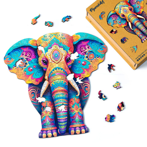 Holzpuzzle Erwachsene - Majestätischer Elefant