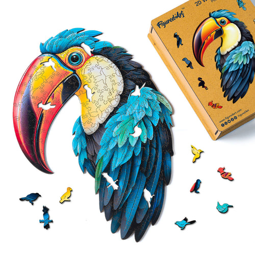 Holzpuzzle Erwachsene - Bunter Tukan
